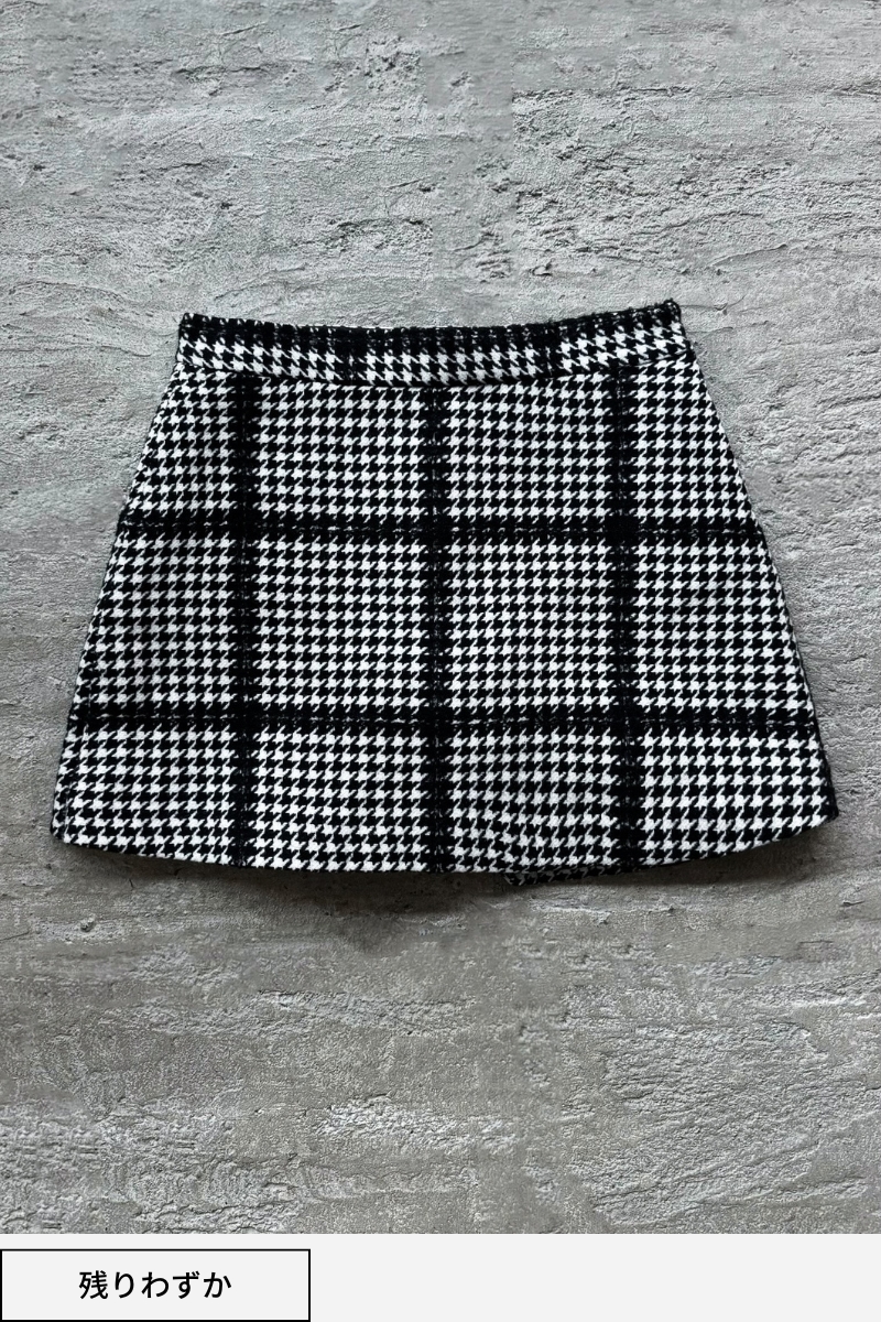 big check tweed culottes