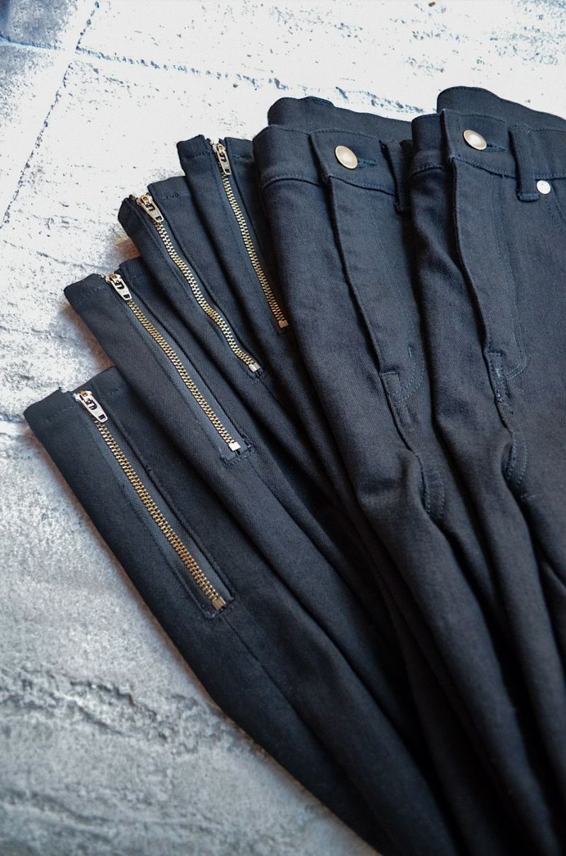 sheller GOLD ZIP black denim | sheller