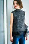 frill layered knit tops | sheller